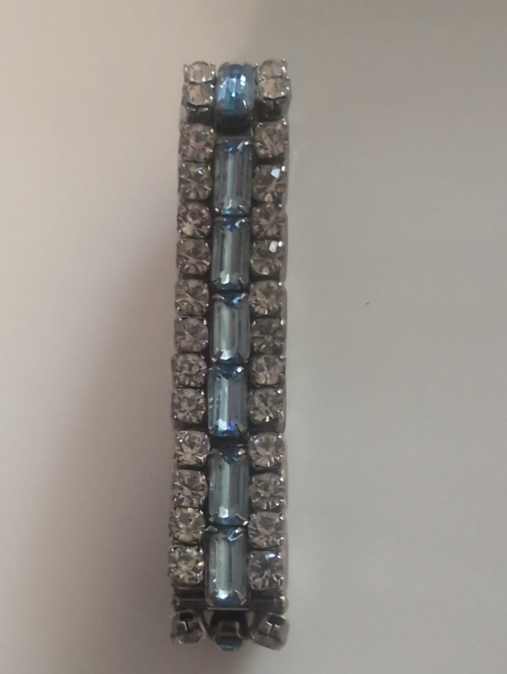 Vintage Acco Art Deco Ice Blue Expansion Bracelet